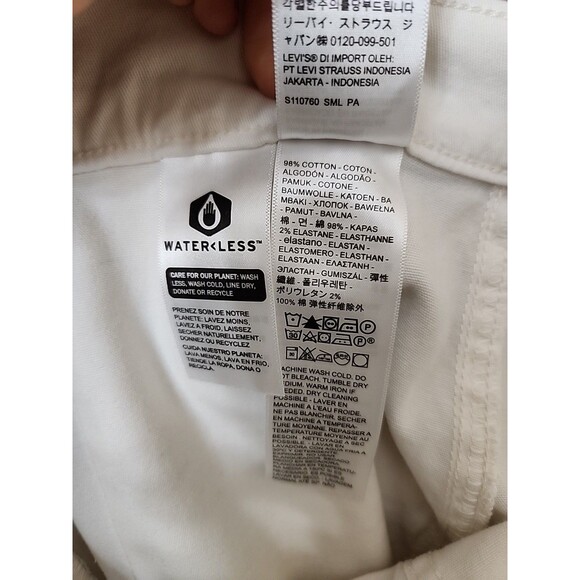 Levis Utility Ankle Pants Womens 29 Cream White Chino Stretch NEW - Picture 9 of 11